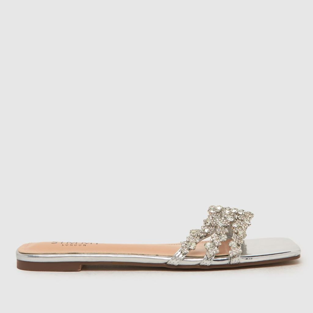 capri gem sandals in silver