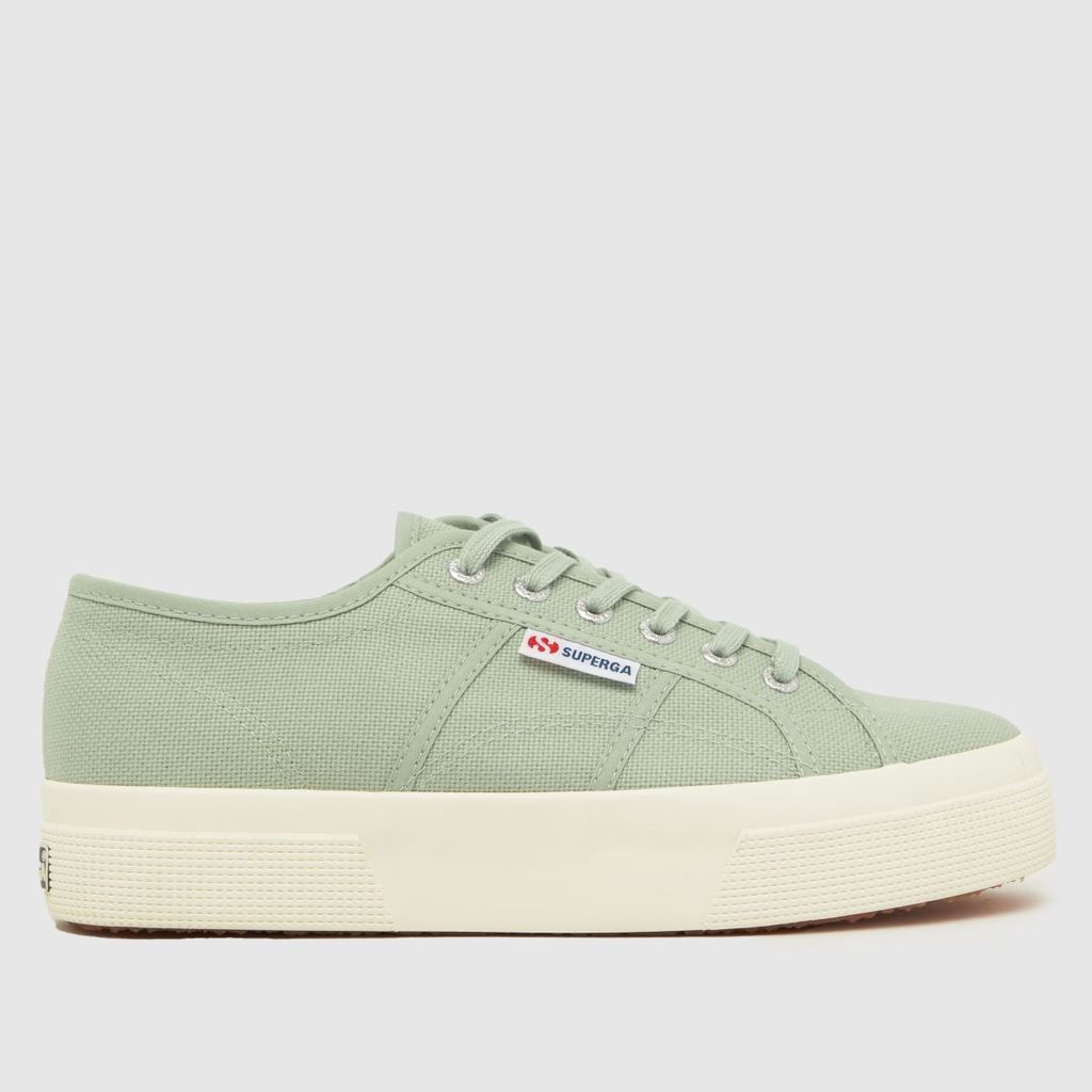 2740 mid flatform trainers in light green