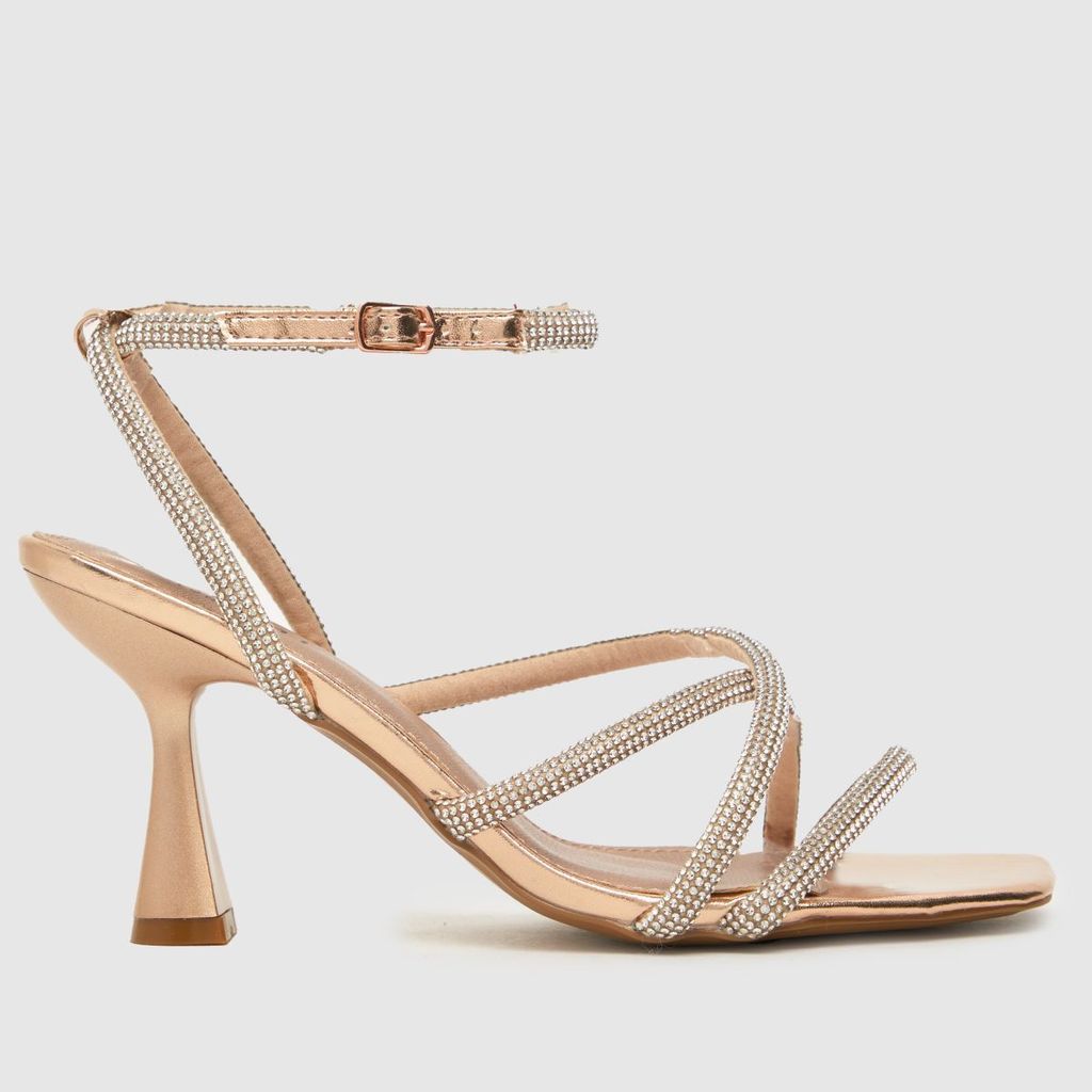 garcia strappy high heels in rose gold