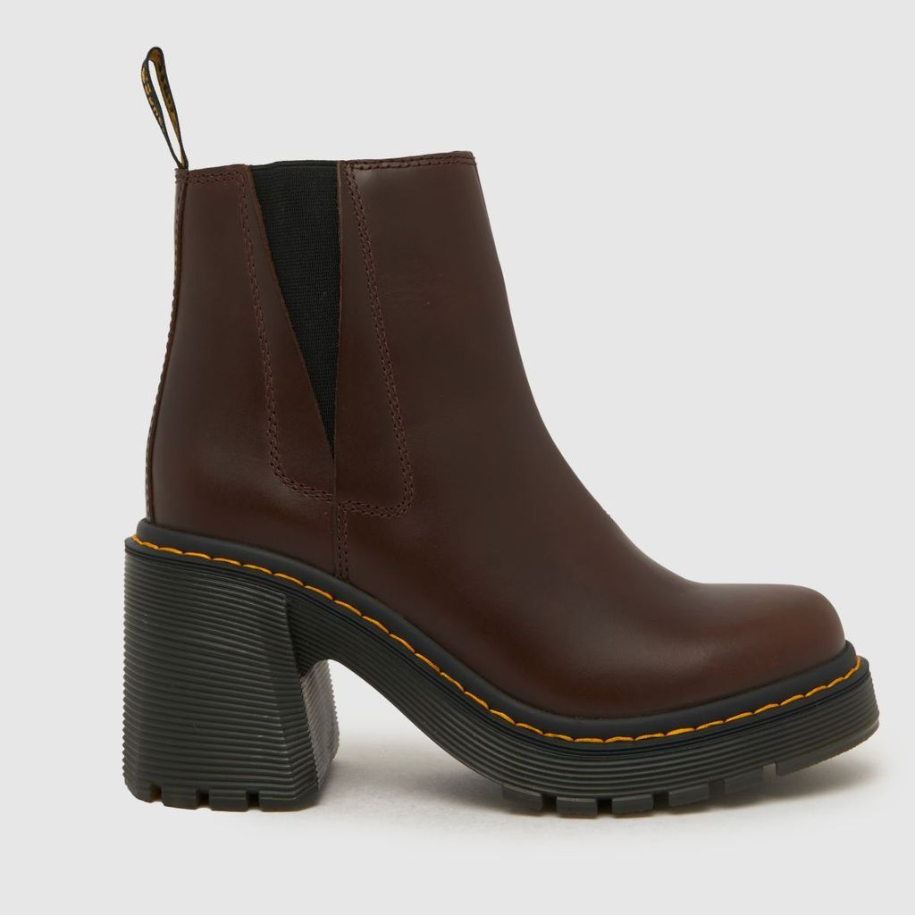 spence heeled boots in dark brown