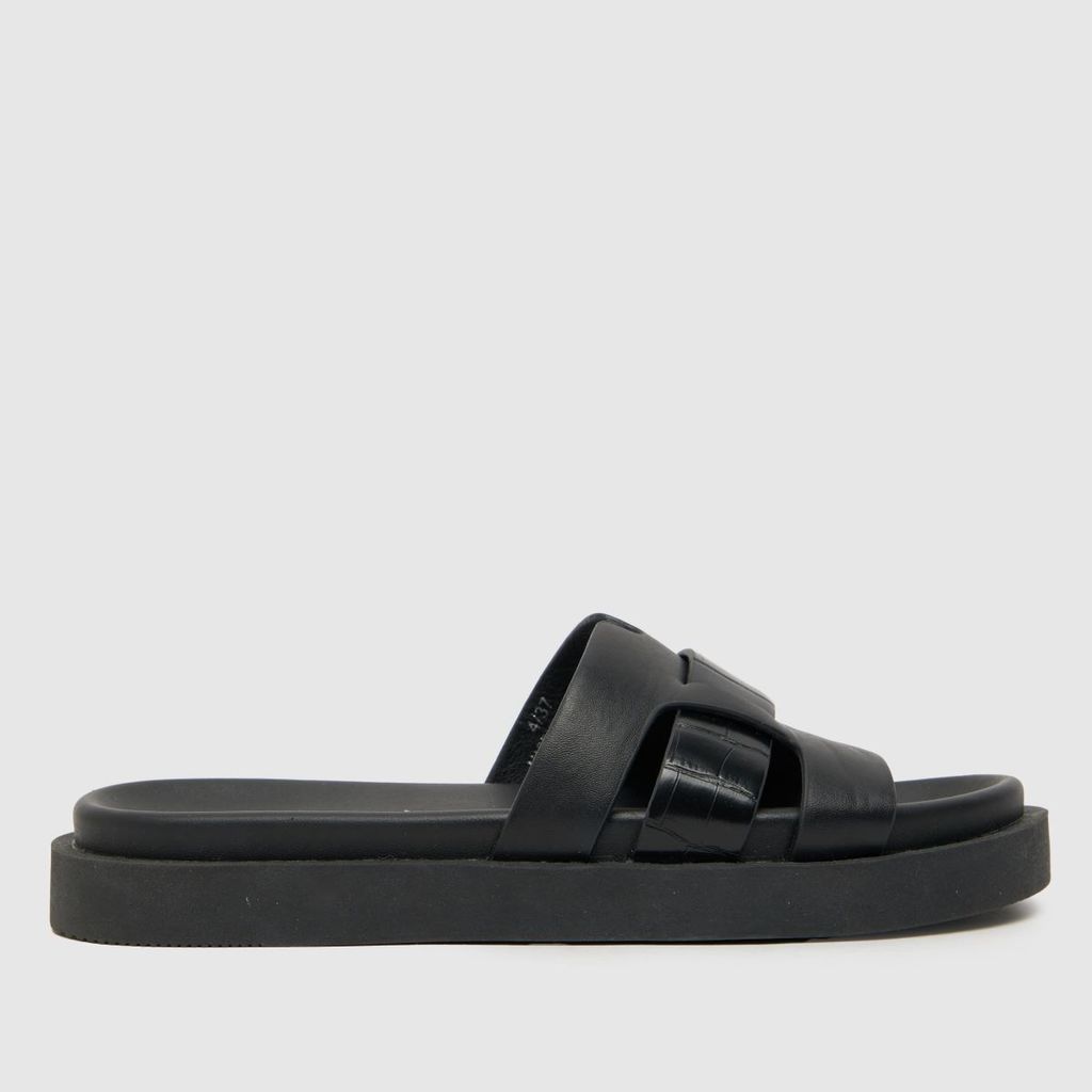 timmy croc footbed sandals in black