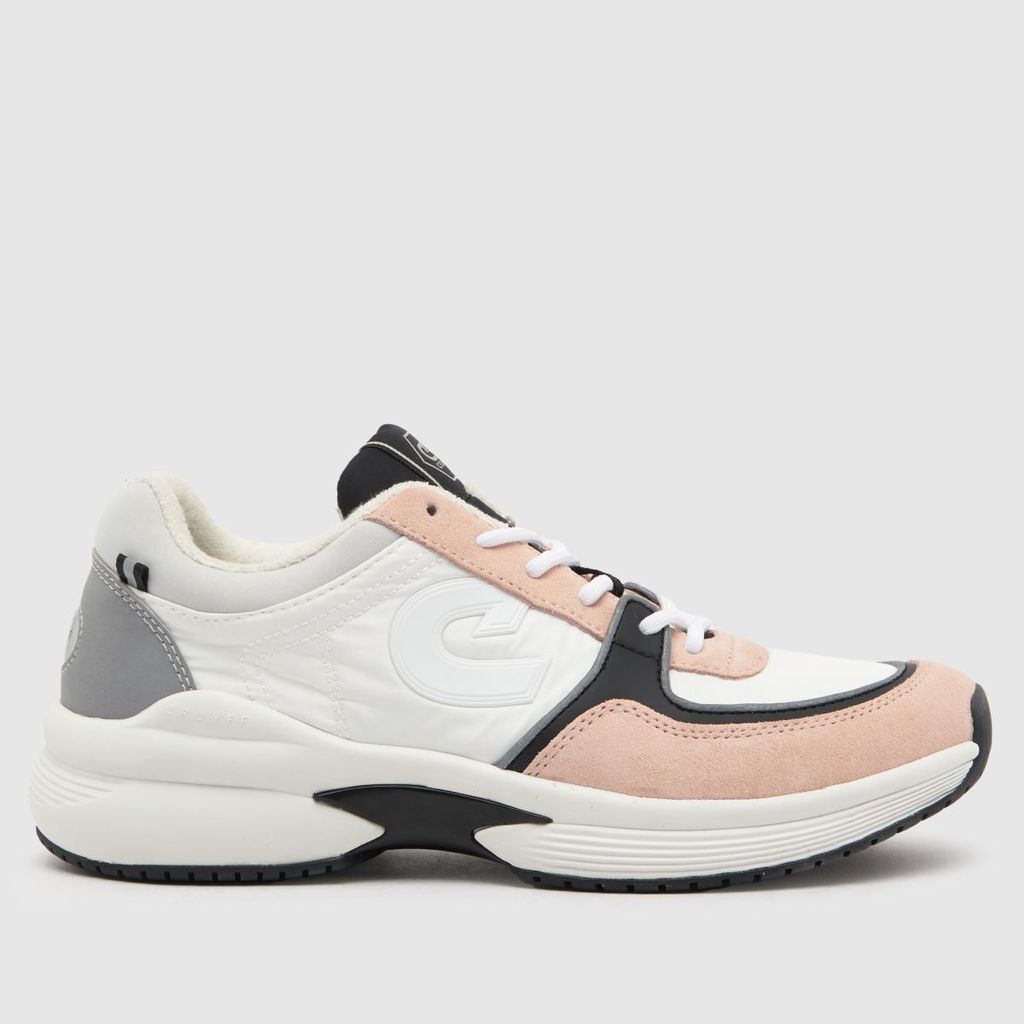 danny trainers in white & pink