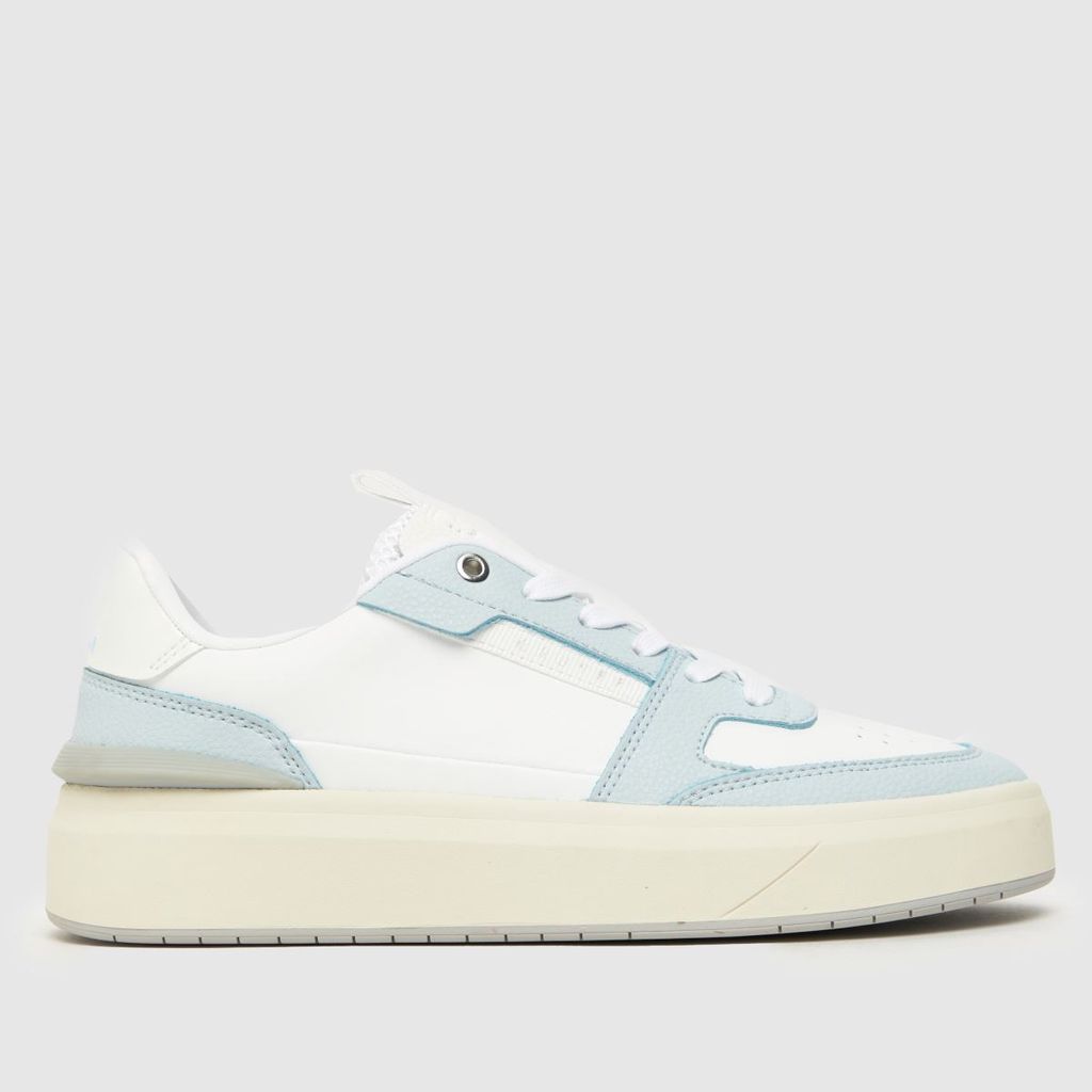 endorsed tennis trainers in white & blue