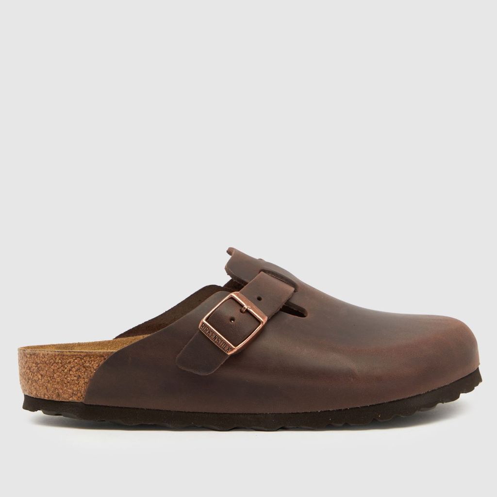boston clog sandals in dark brown