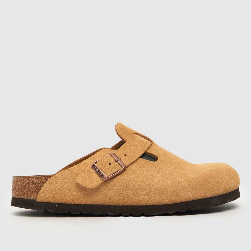 narrow fit boston clog sandals in beige