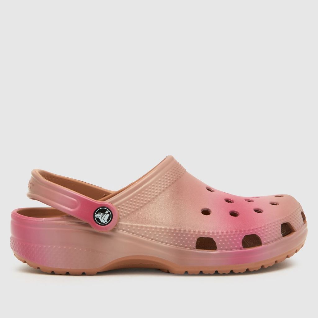 classic dip dye clog sandals in pale pink