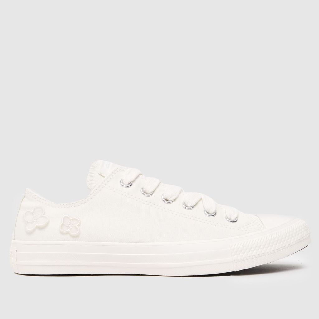 all star ox flower play trainers in white