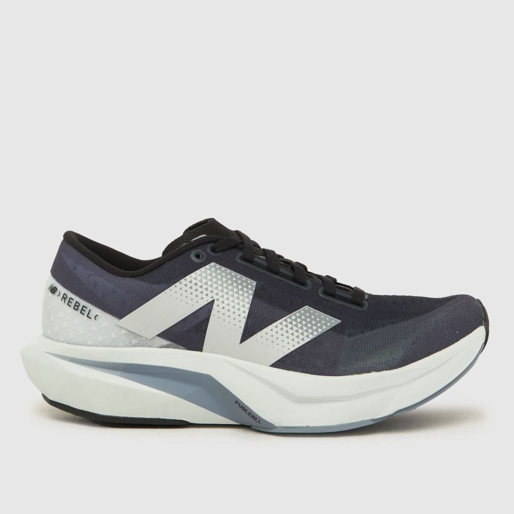 fuelcell rebel v4 trainers in navy & white