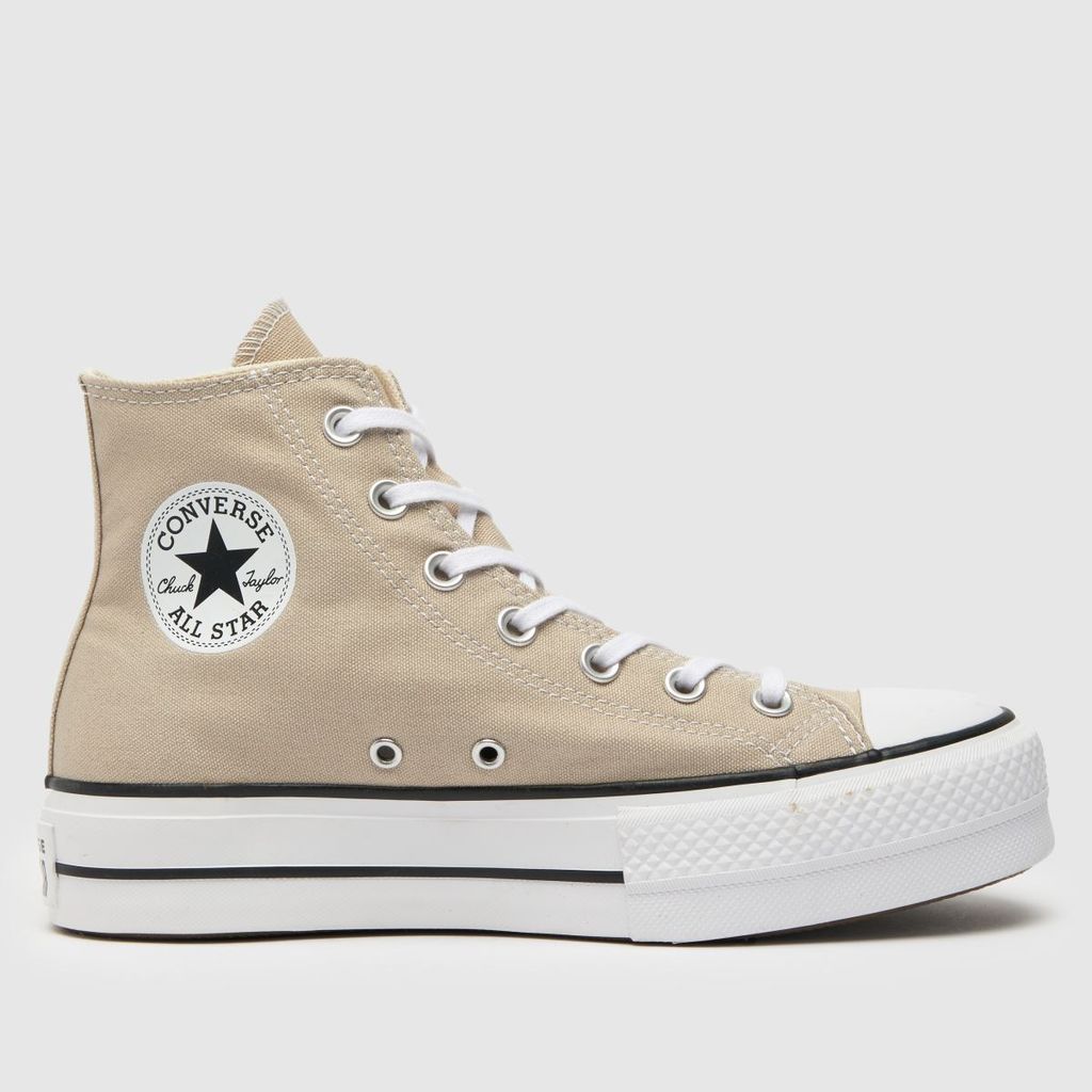 chuck taylor all star lift hi trainers in stone