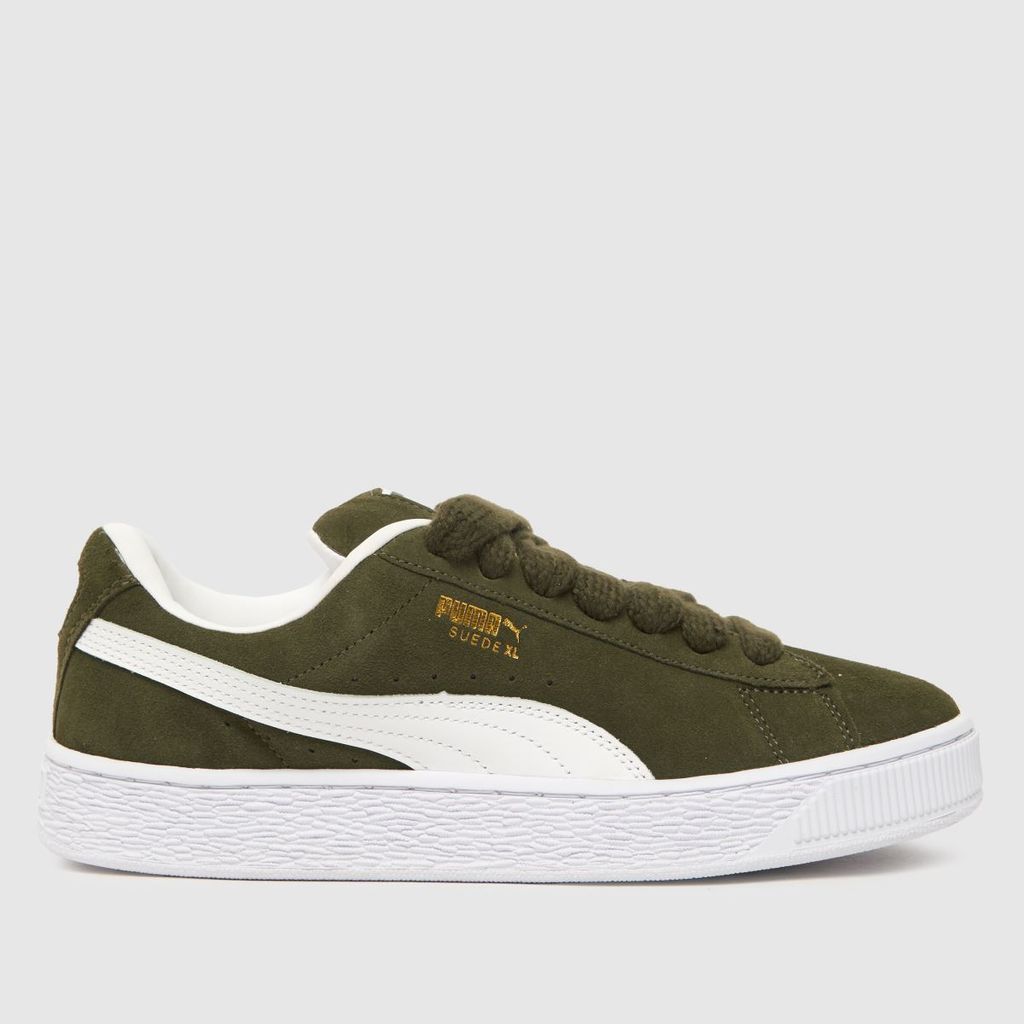 suede xl trainers in green
