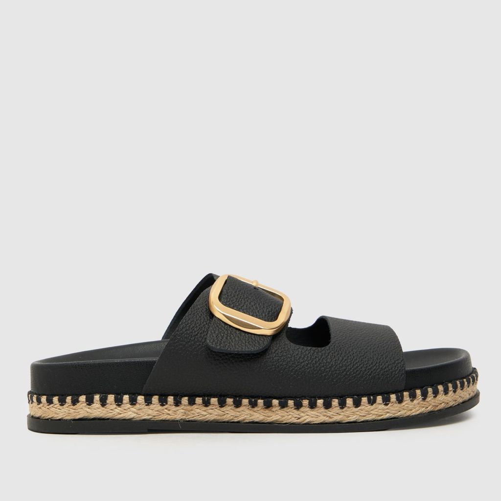 tish leather buckle sandal sandals in black