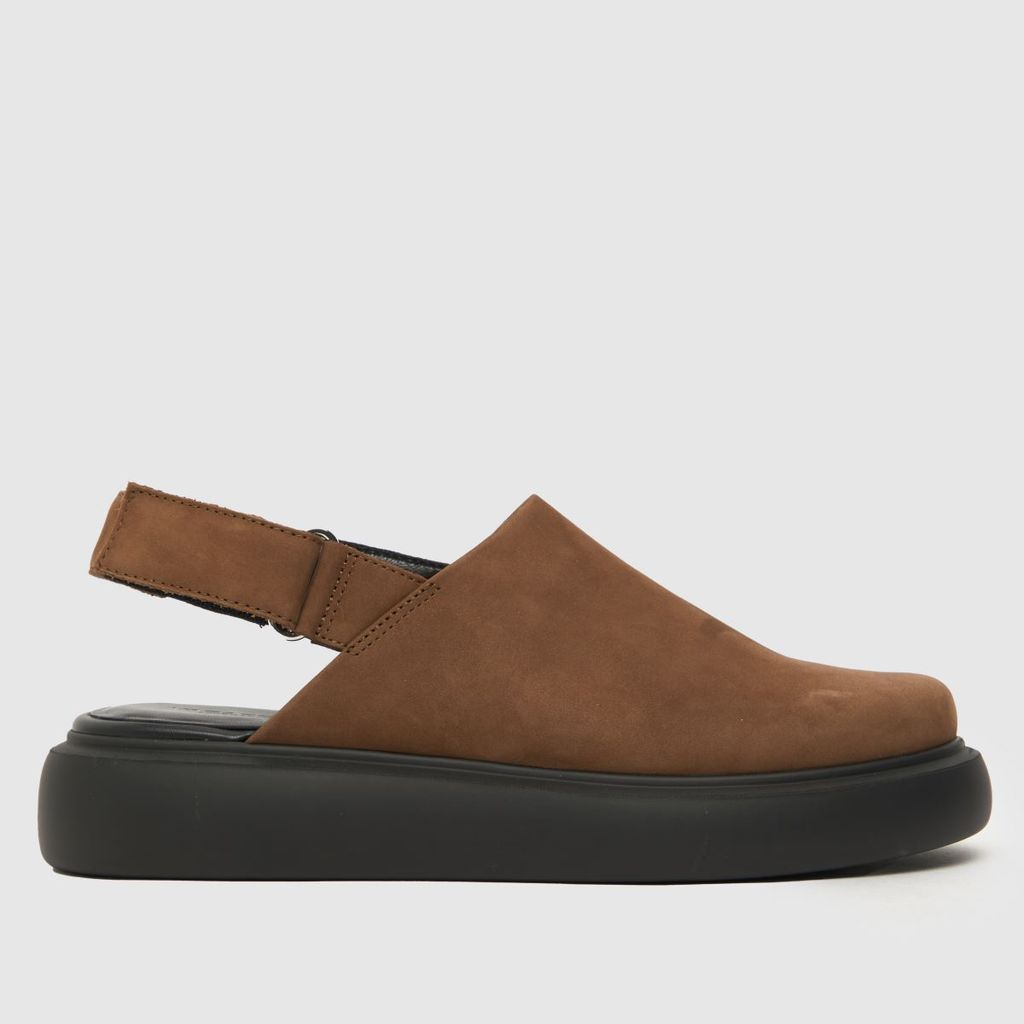 Shoemakers blenda closed toe mule sandals in dark brown