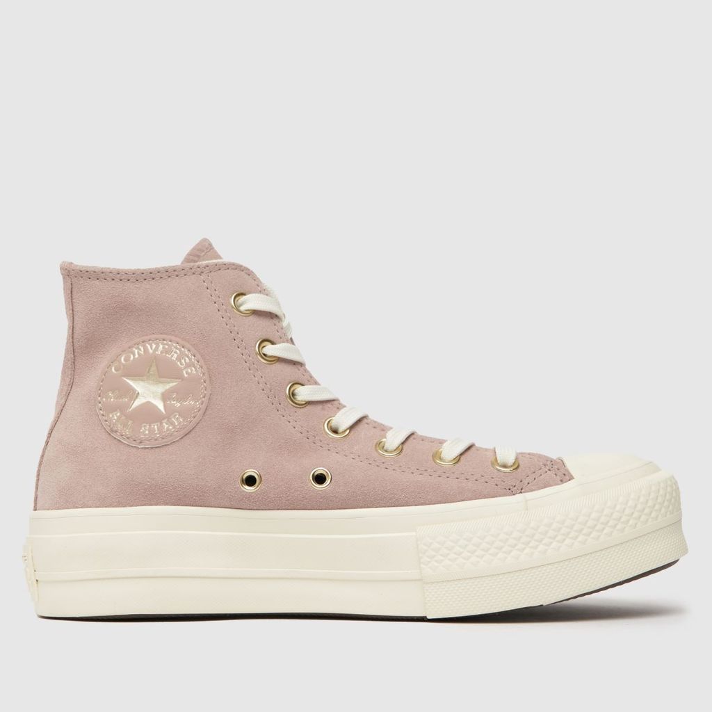 all star lift hi earthy tones trainers in stone