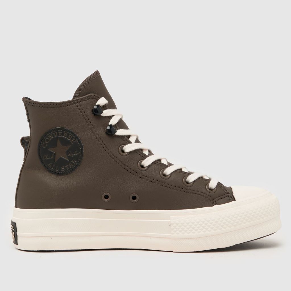 all star lift hi trainers in brown