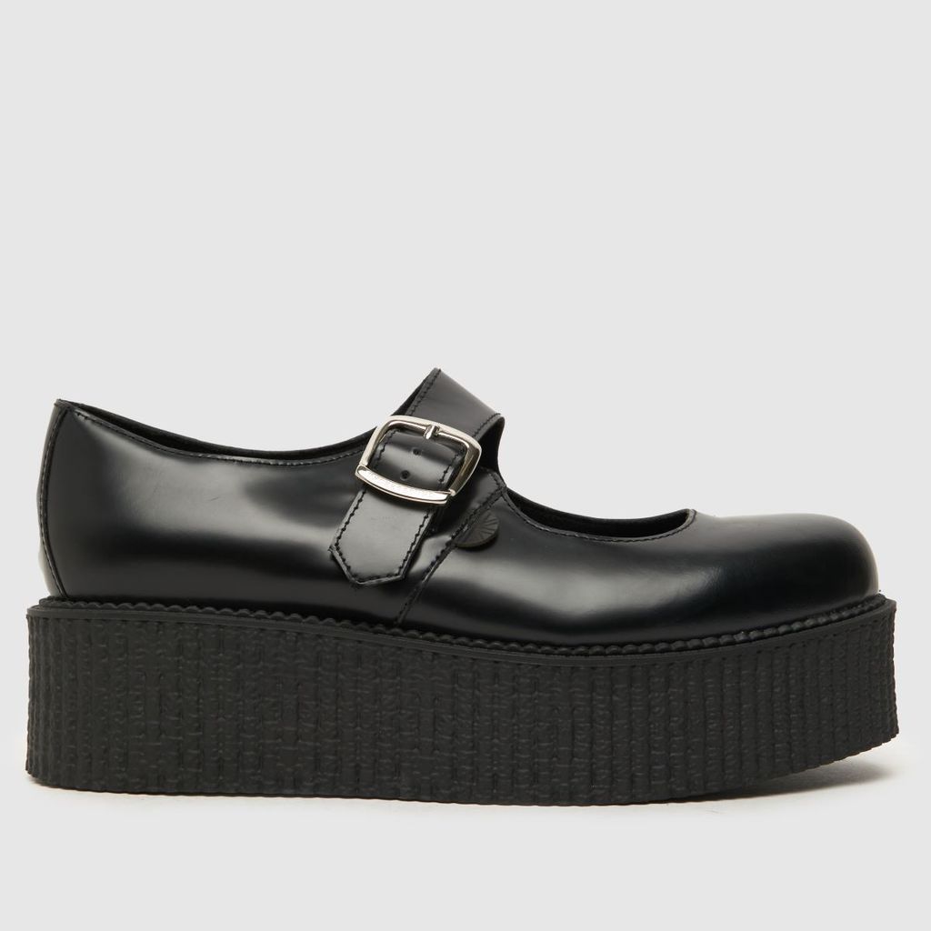 mary jane creeper flat shoes in black