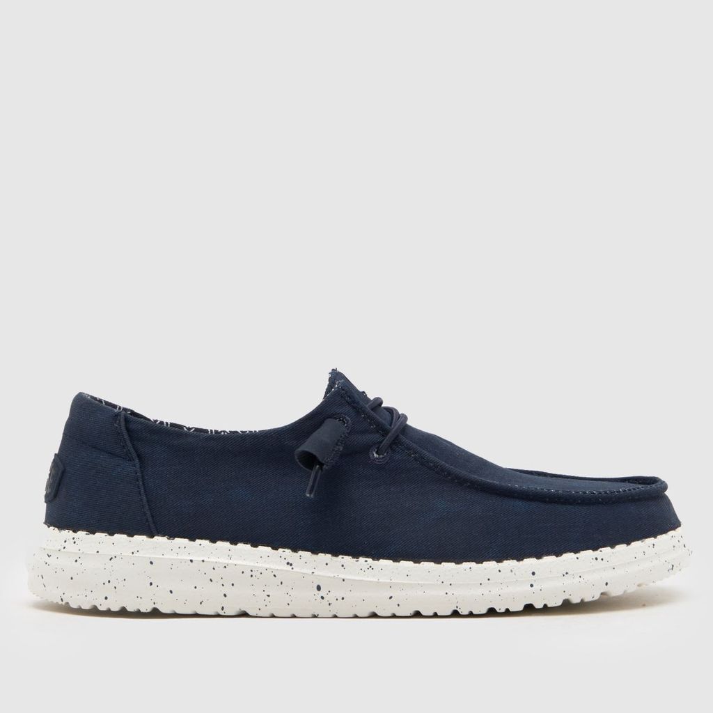 HEYDUDE wendy canvas trainers in navy