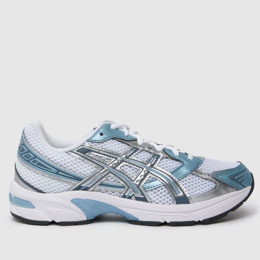 gel-1130 trainers in white & pl blue