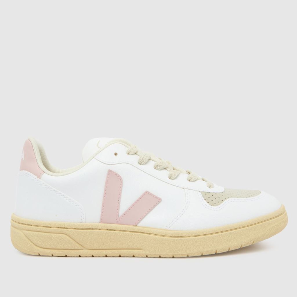 v-10 trainers in white & pink