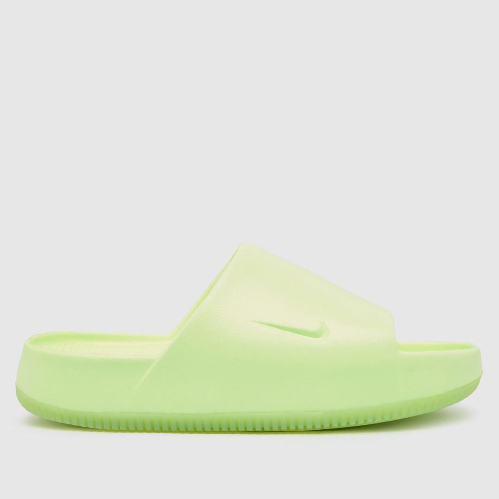 calm slide sandals in lime