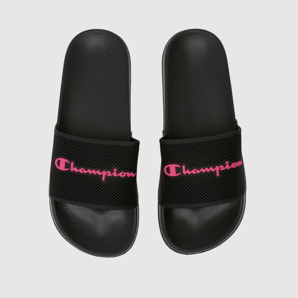 daytona sandals in black & pink
