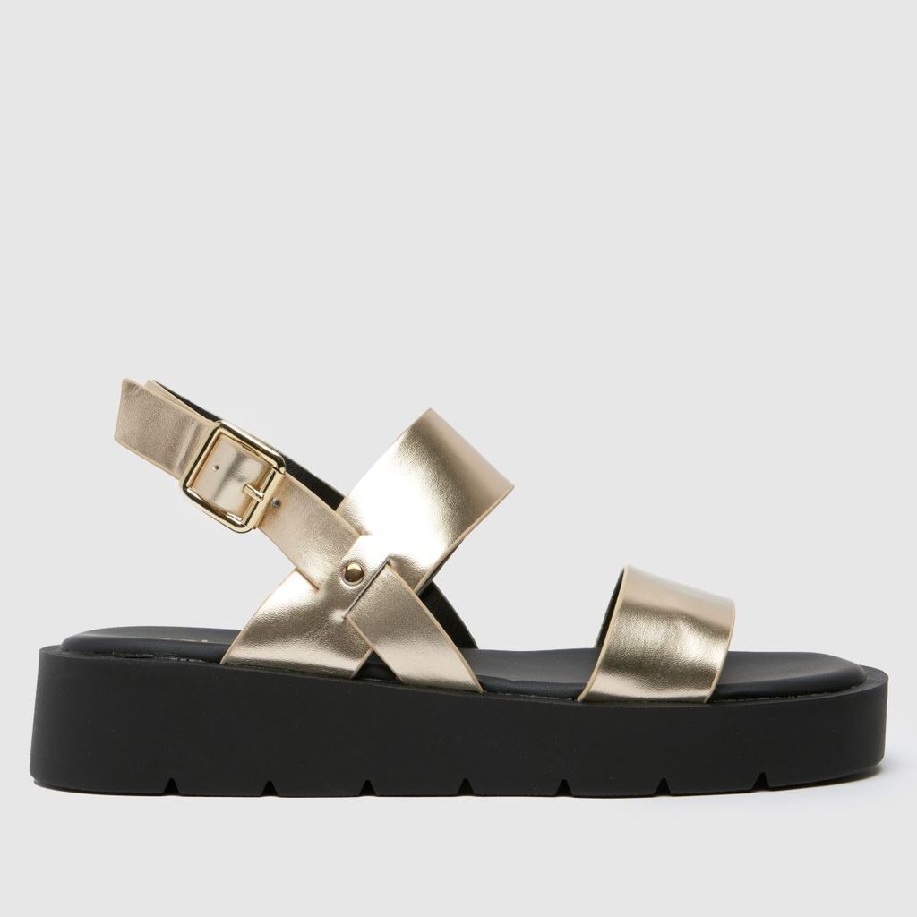 tayla chunky sandals in gold