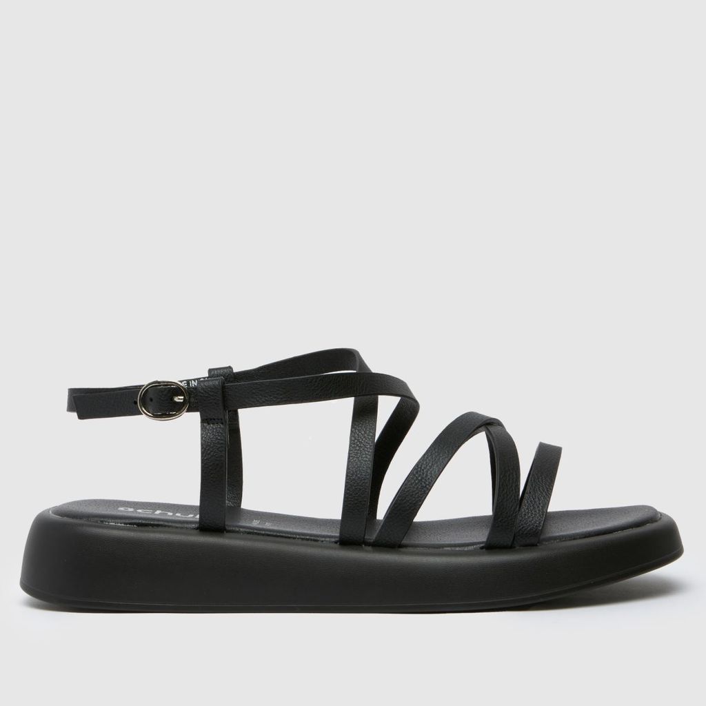 Wide Fit tristan strappy sandals in black
