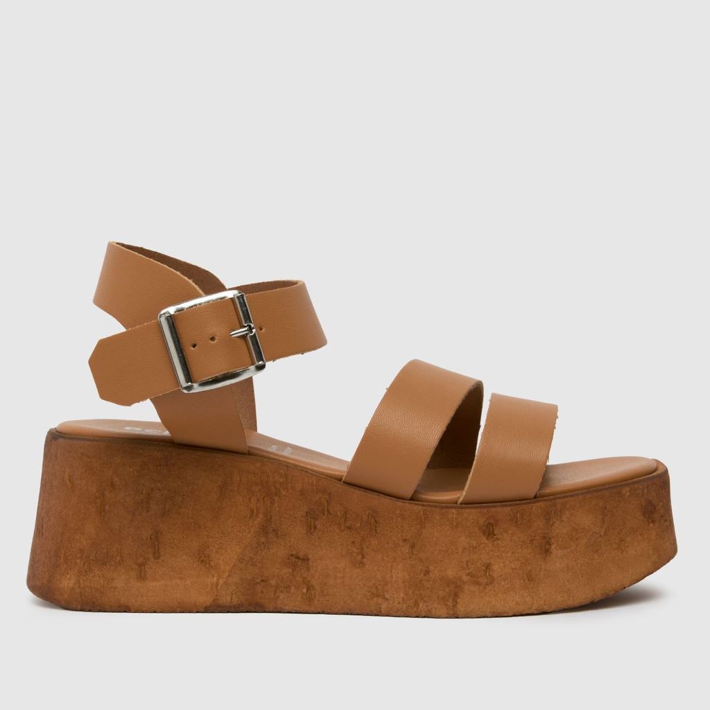 viola cork wedge sandals in tan