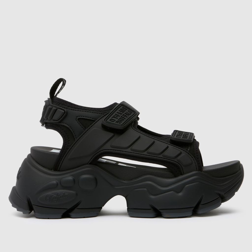 binary track sandals in black