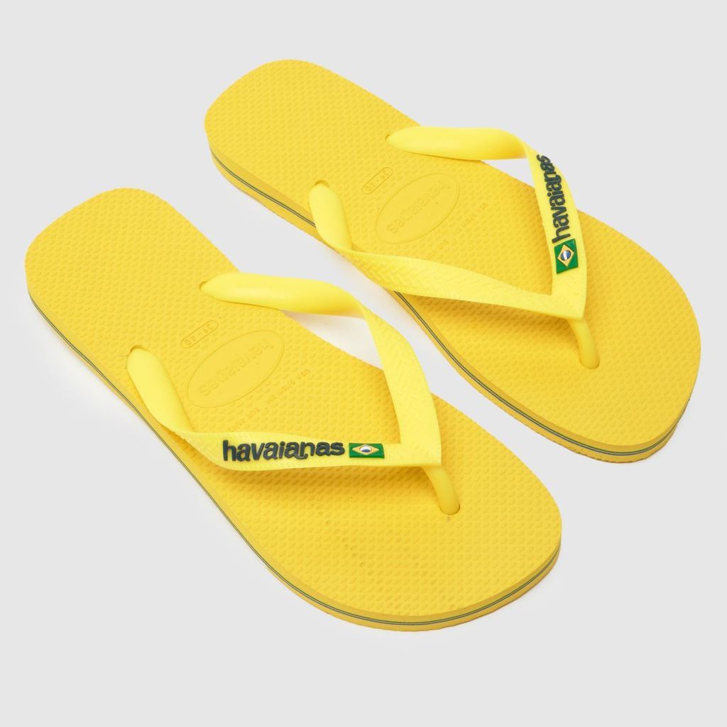 brasil logo sandals in yellow