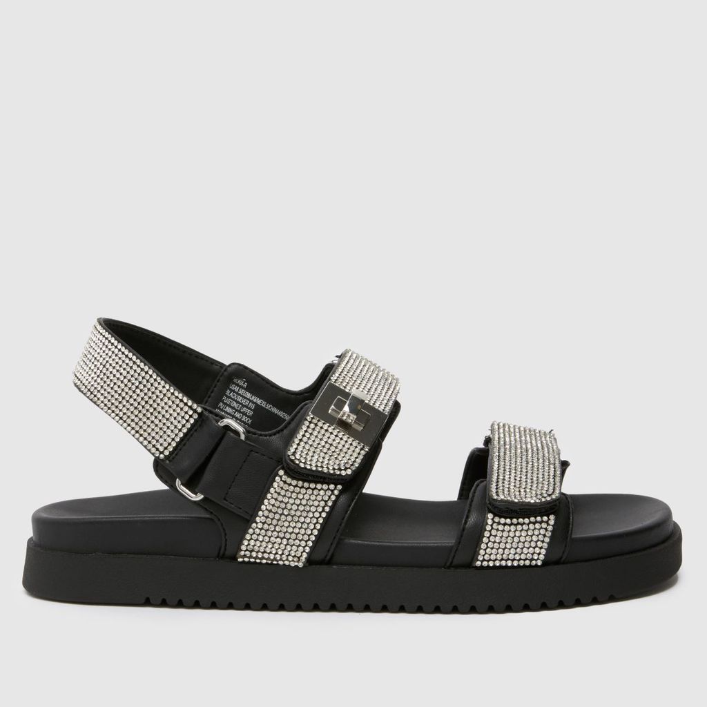 mona-r sandals in black & silver