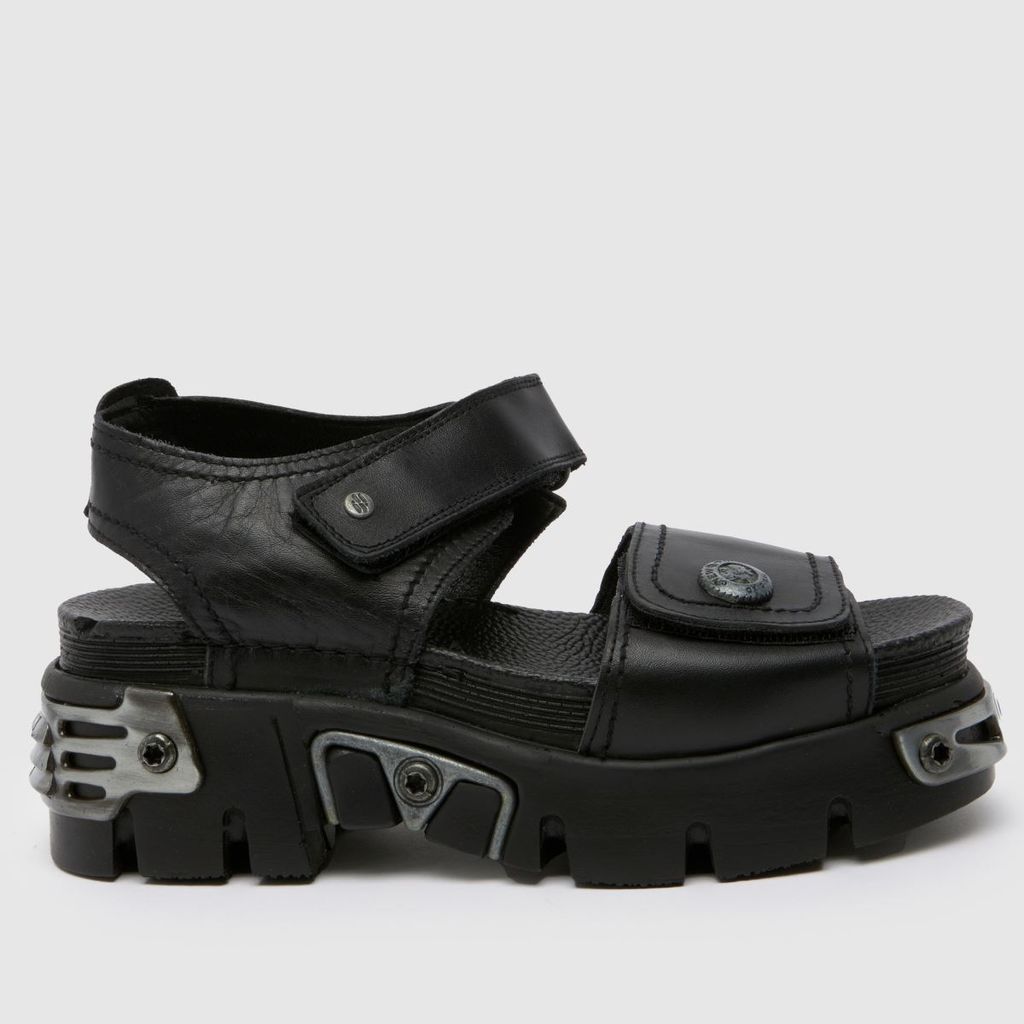 new metal sandals in black
