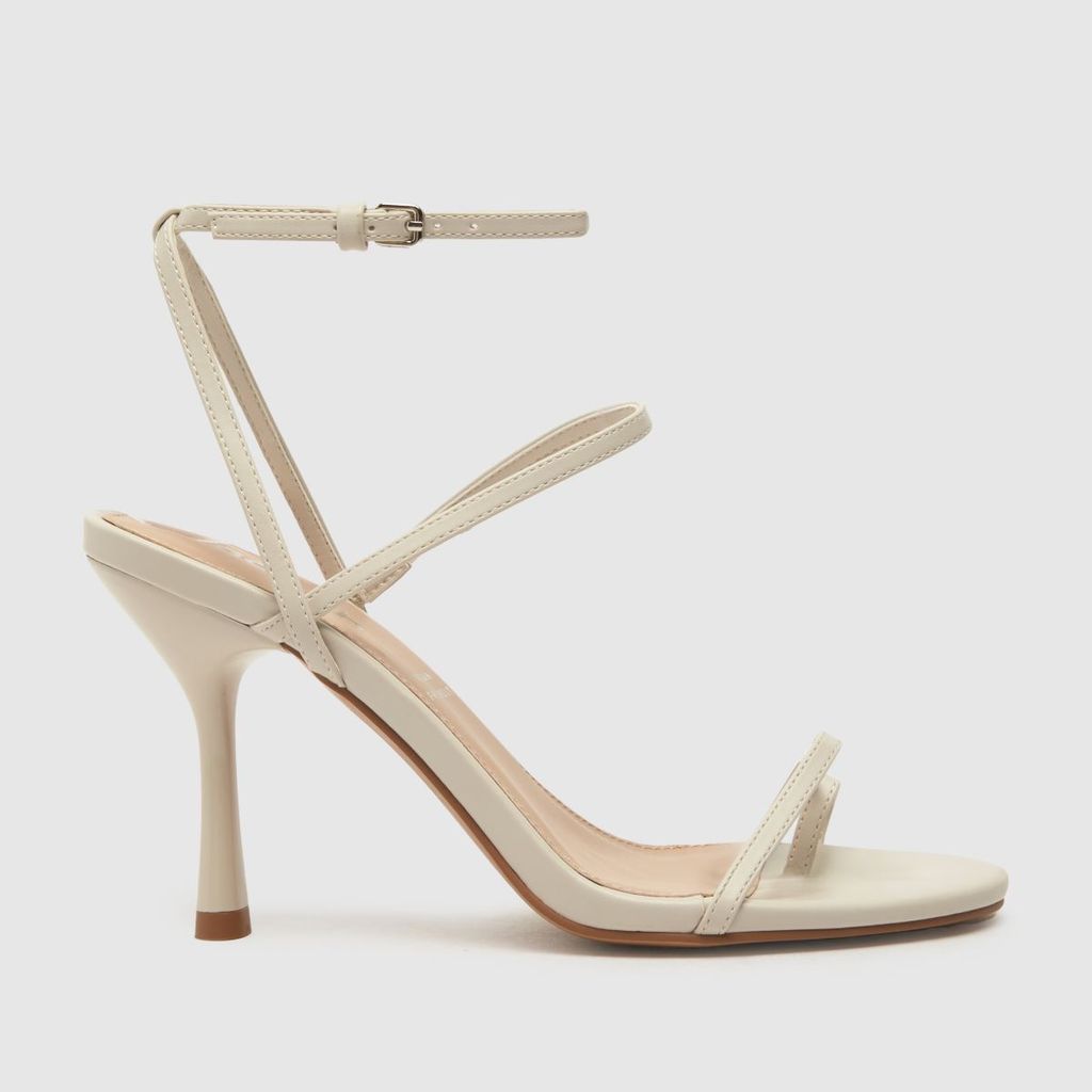 stasia toe loop high heels in off-white