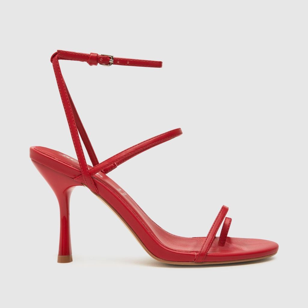 stasia toe loop high heels in red