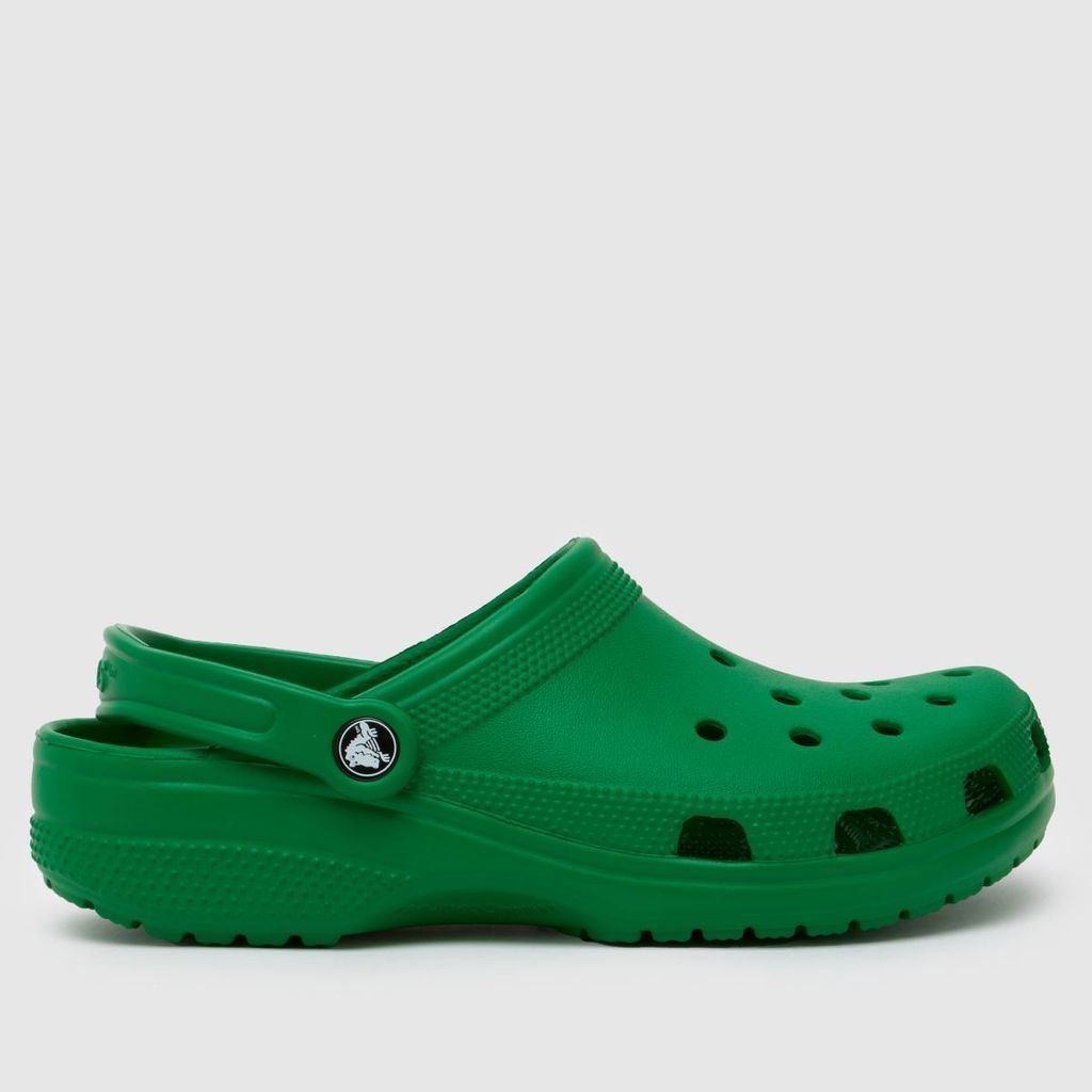 classic clog sandals in dark green