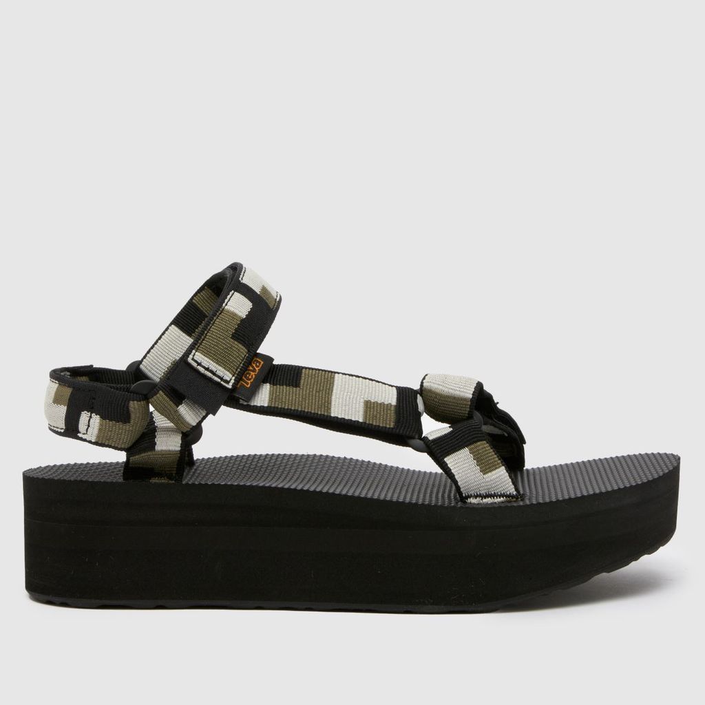 flatform universal sandals in black multi