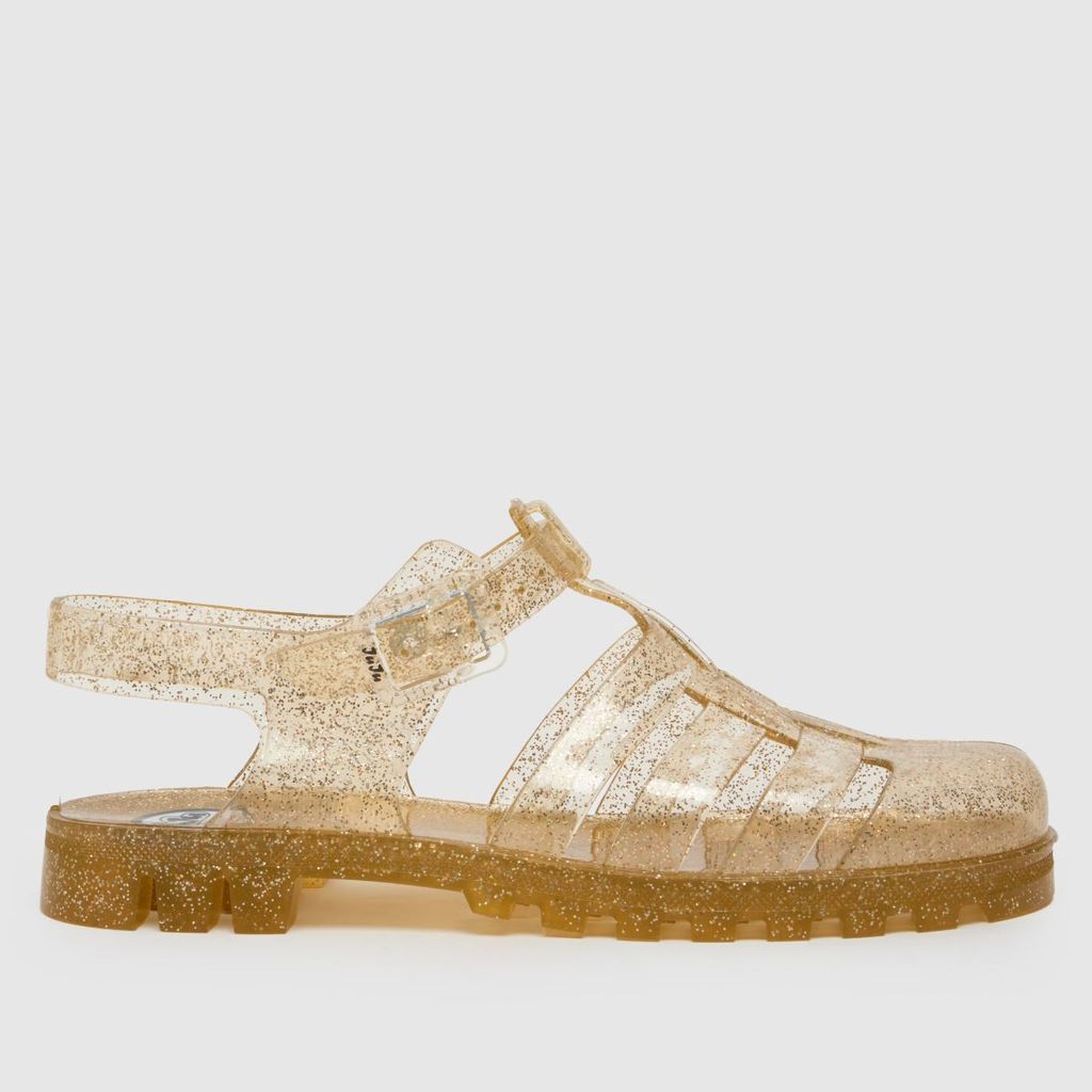 maxi flat sandals in gold