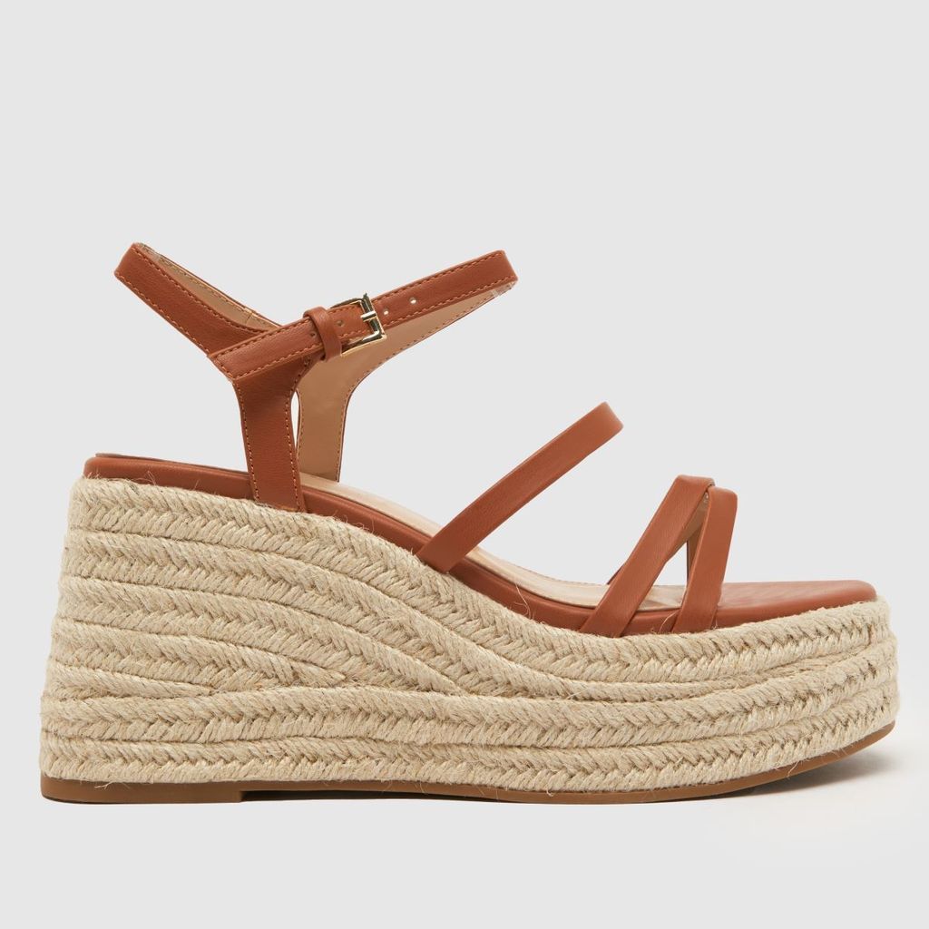 vienna strappy wedge sandals in tan