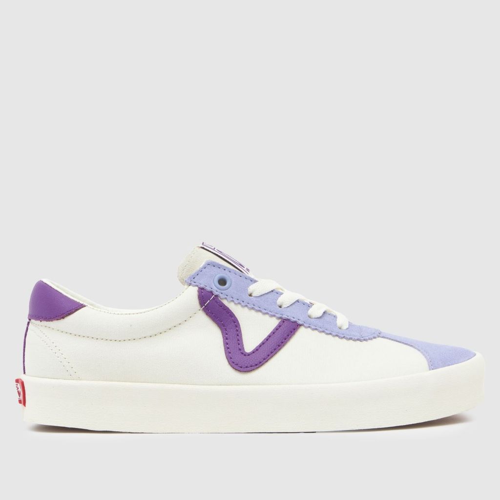 sport low trainers in white & purple