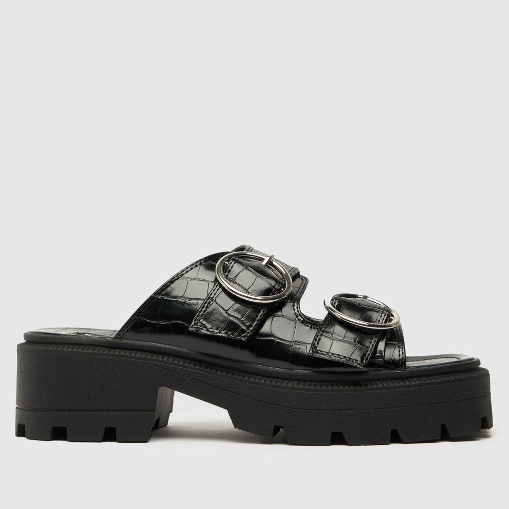 annie chunky slider sandals in black