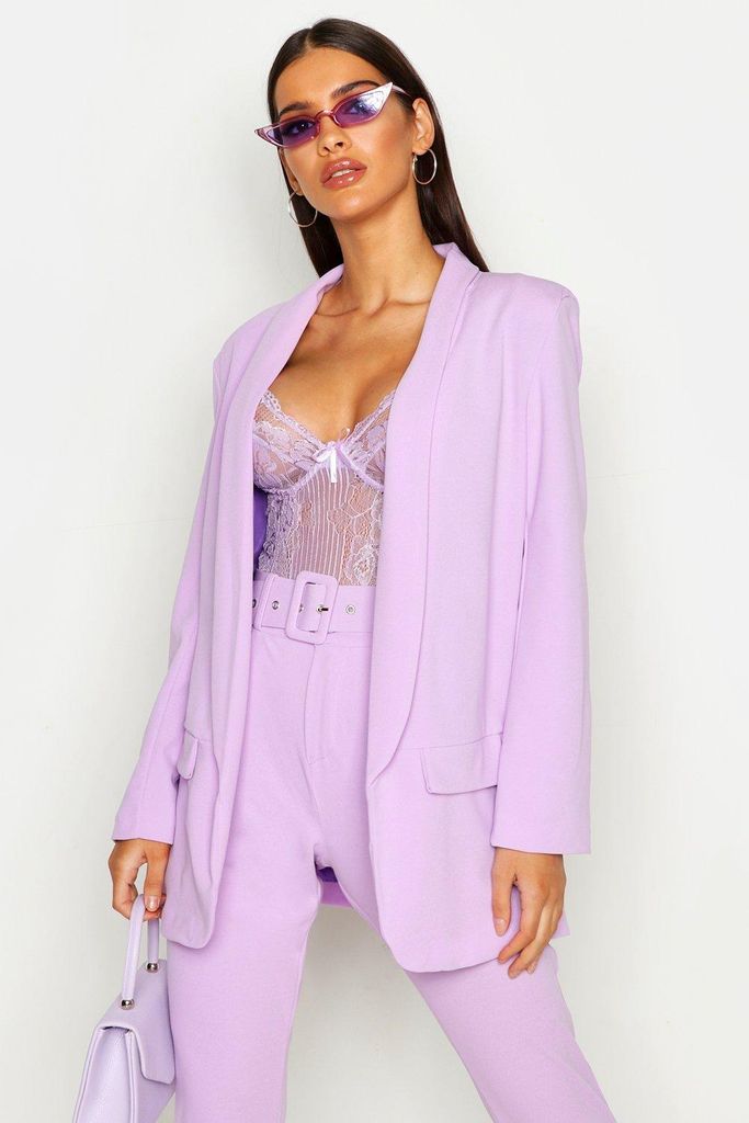 Womens Tailored Blazer - Purple - 8, Purple