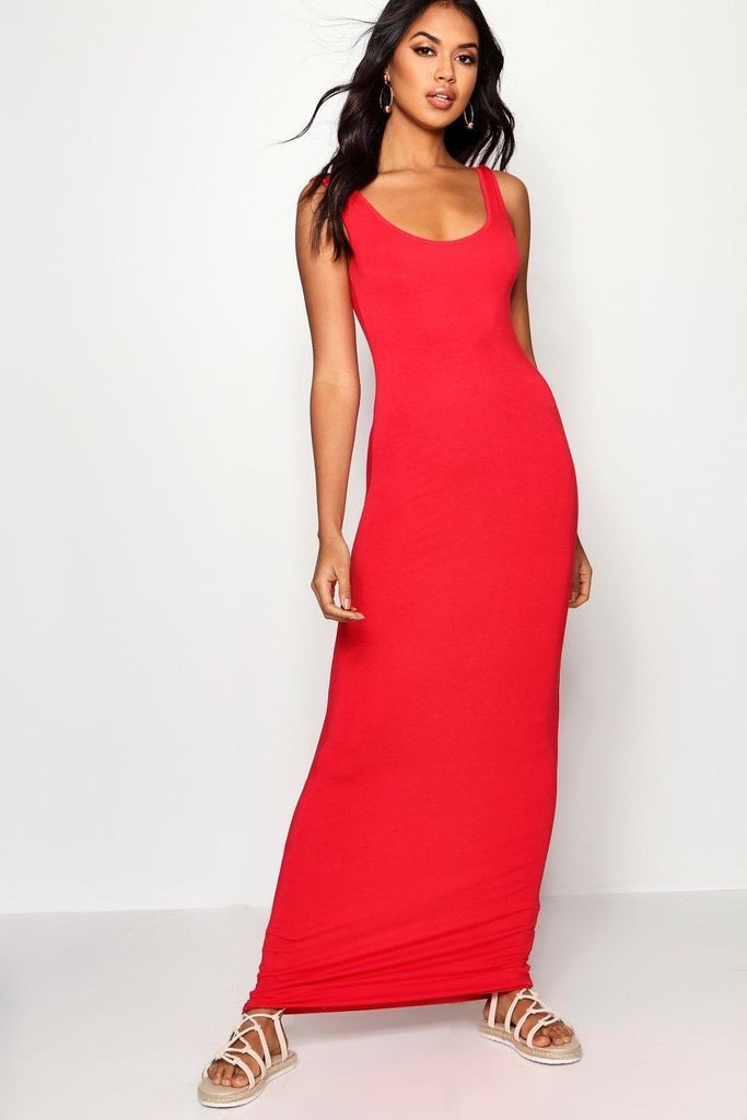 Womens Maxi Dress - Red - 12, Red