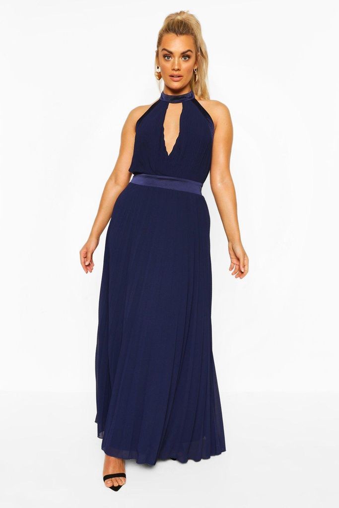 Womens Plus Occasion Cut Out Occasion Maxi Dress - Navy - 16, Navy