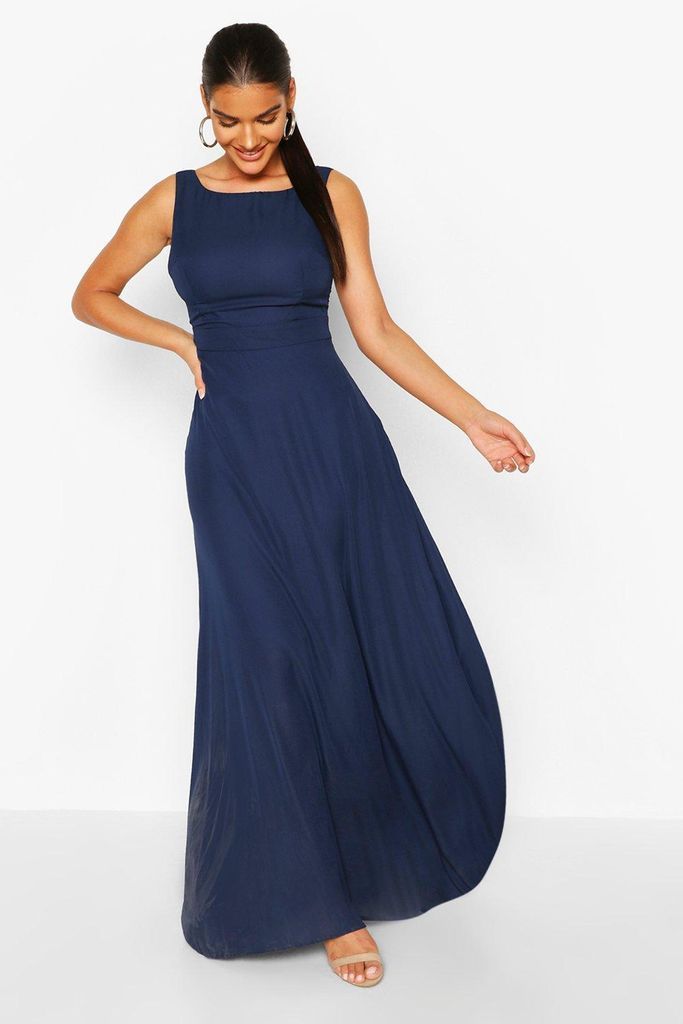 Womens Occasion Low Back Maxi Dress - Navy - 8, Navy