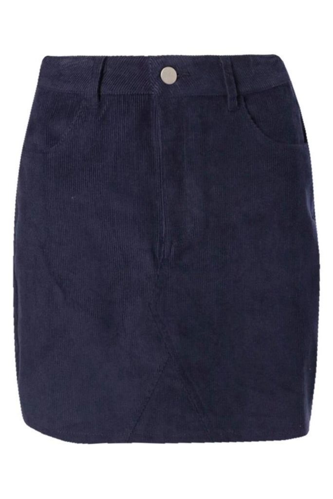Womens Micro Mini Cord Skirt - navy - 8, Navy