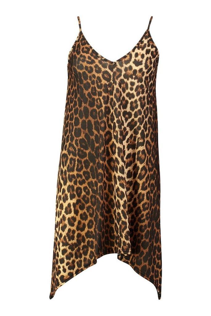 Womens Leopard Swing Dress - multi - 10, Multi
