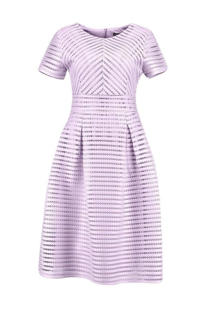 Womens Boutique Full Skirted Prom Midi Dress - Purple - 14, Purple