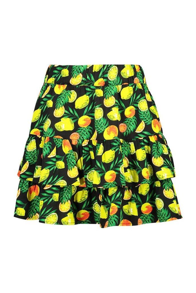 Womens Lemon and Lime Ra Ra Skirt - black - 10, Black