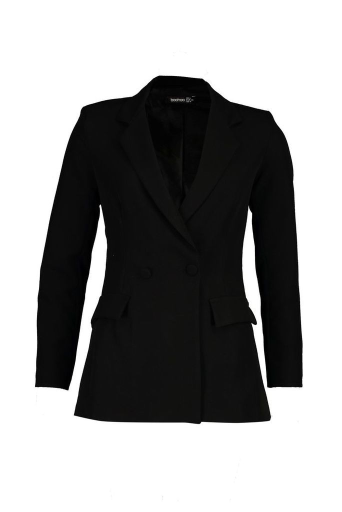 Womens Tailored Blazer - black - 12, Black