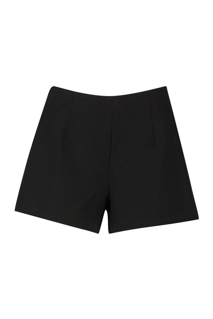 Womens Tailored Shorts - black - 12, Black