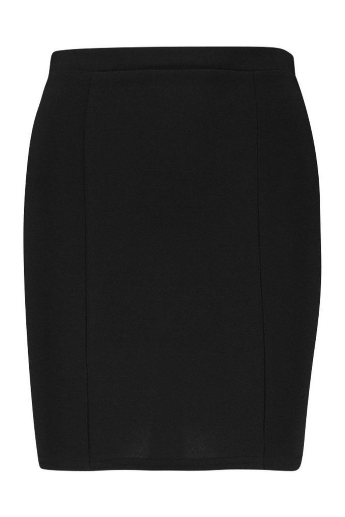 Womens Contoured Mini Skirt - black - 8, Black